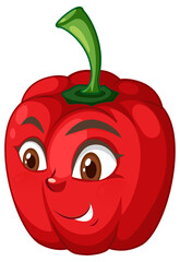 Capsicum cartoon character with facial expression