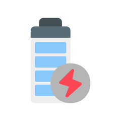 Charge icon vector illustration in flat style about multimedia for any projects