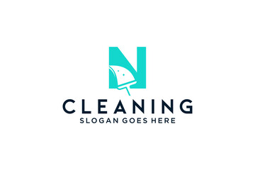 Letter N for cleaning clean service Maintenance for car detailing, homes logo icon vector template.