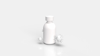 The  vaccine covid 19 for outbreak and medical concept  3d rendering.