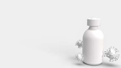 The  vaccine covid 19 for outbreak and medical concept  3d rendering.