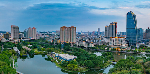 Urban environment of Qijiang Park, Zhongshan City, Guangdong Province, China