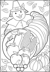 Smiling between meals Coloring page