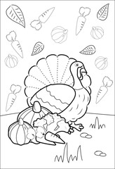 Turkey Thanksgiving Coloring Page