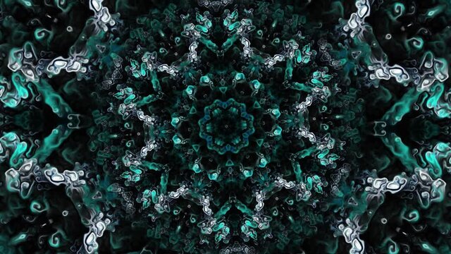 A Beautiful green gray  Kaleidoscope, Psychic Visuals, Meditation Videos  