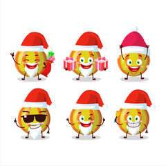Santa Claus emoticons with yellow candy cartoon character