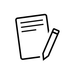 Note icon. Document write. Illustration vector