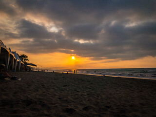 sunset on the beach