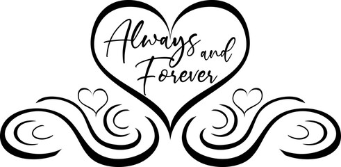 Always and Forever Heart Scroll