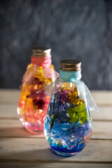 ハーバリウムの室内撮影