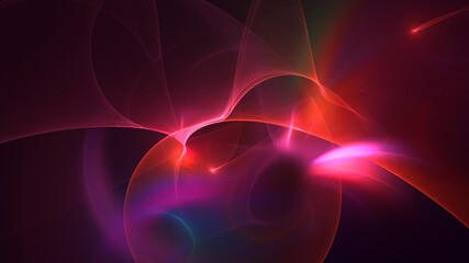 3D rendering abstract circle light background