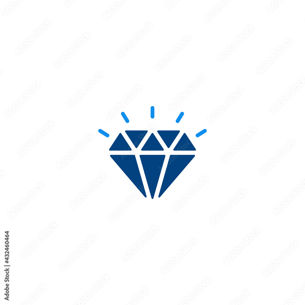 Poster dimond flat icon vector for computer, web and mobile app