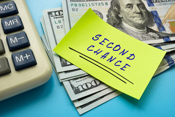 Business concept about SECOND CHANCE with phrase on the page.