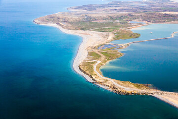 A bird's-eye view of the Turkish seaside near Istanbul.