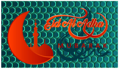 eid al adha mubarak. greeting designs for Eid al-Adha