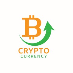 Cryptocurrency is increasing Logo design