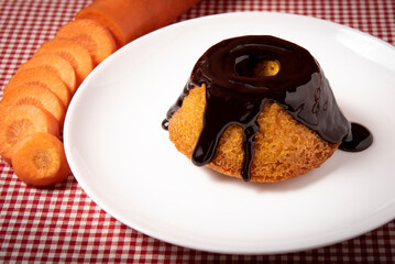 Carrot cake on a plate