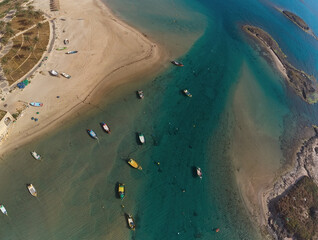 Aerial view of the most beautiful coast of Israel