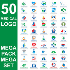 Fototapeta premium set of medical logo , set of pharmacy vector