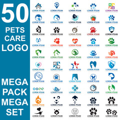 set of pets care logo , set of veterinary vector