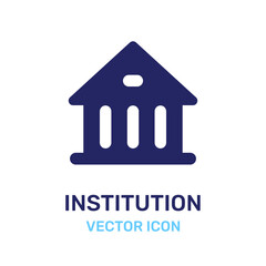 Public institution icon. government building vector