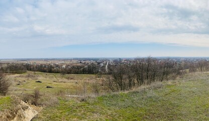 clay hills and mountains riddled with paths near the village career