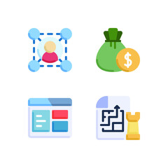 network budget browser strategy flat icon
