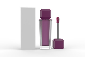 Matte Lip Tint, Smooth and Moisturizer Lipstick. 3d illustration