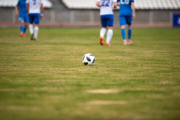 Soccer ball on the field