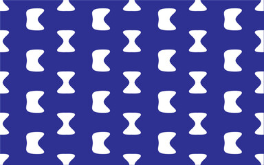 White pattern on blue background, abstract pattern design, modern contemporary style