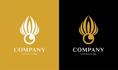 Lotus flower luxury logo template.