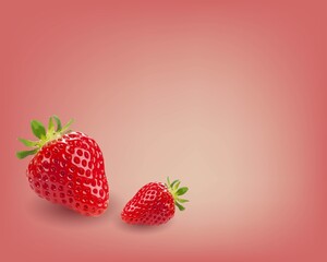 strawberries on a white background