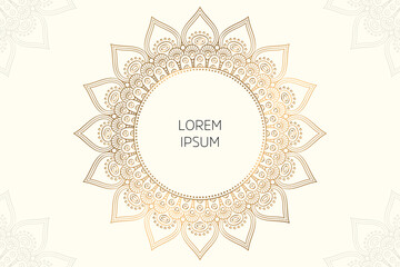 Dreamy wallpaper with mandala pattern