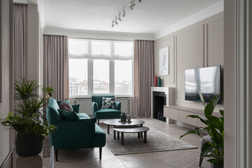 living room, modern apartment	