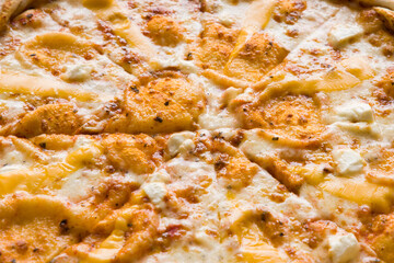 Fresh Italian pizza out of the oven