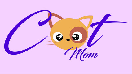 happy cat mom day wallpaper vector