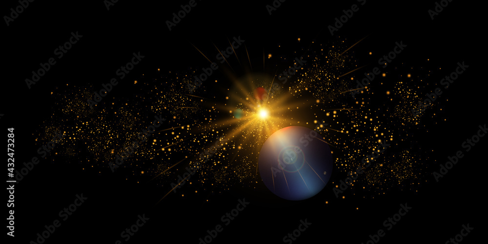 Poster futuristic light effect for vector illustrations.