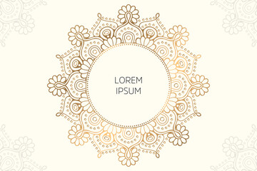 Dreamy wallpaper with mandala pattern