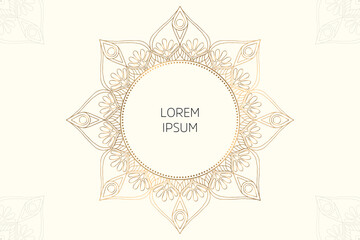 Dreamy wallpaper with mandala pattern