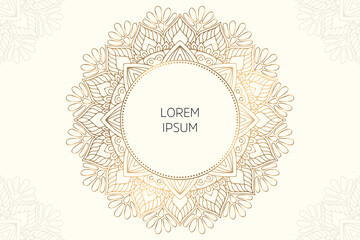 Dreamy wallpaper with mandala pattern