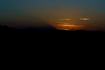 sunset in the city