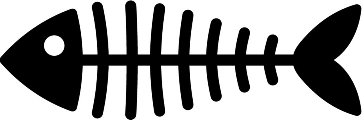 Vector illustration of the fish skeleton