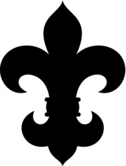 Vector illustration of the fleur de lis sign