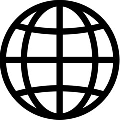 Vector illustration of the globe icon