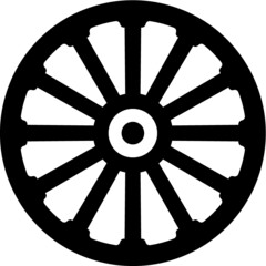 Vector illustration of the wagon wheel
