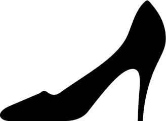 Vector illustration of the female high heel shoe