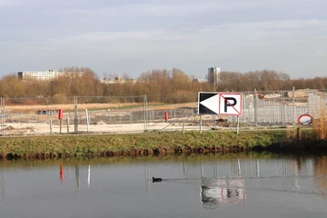 Foto op Plexiglas Construction area of the Groene Boog, a new piece of motorway A16 © André Muller
