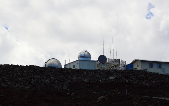 Observatorium auf dem Mauna Loa, Vulkan auf der Insel Big Island, Hawaii