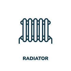 Radiator icon vector sign symbol. Simple element illustration. Heater icon concept symbol design. Can be used for web and mobile.