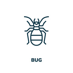 Bug icon vector sign symbol. Simple element illustration. insect icon concept symbol design. Can be used for web and mobile.